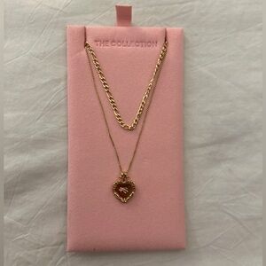 NWT Victoria Emerson heart necklace set